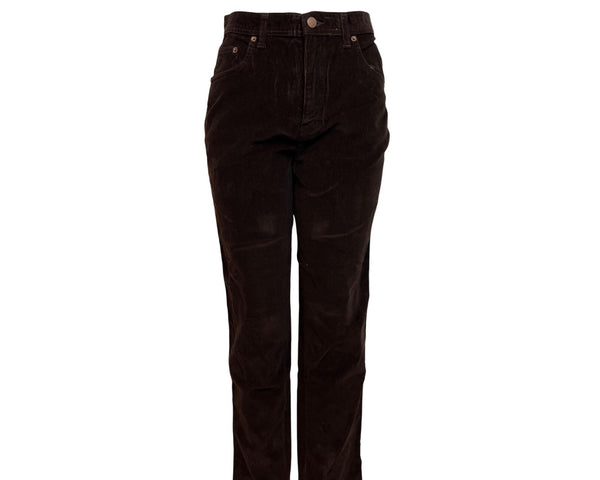Vintage 90s Bill Blass Womens Stretch Corduroy Jeans Brown Size 8 - New