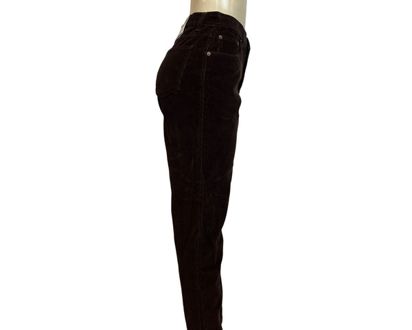 Vintage 90s Bill Blass Womens Stretch Corduroy Jeans Brown Size 8 - New