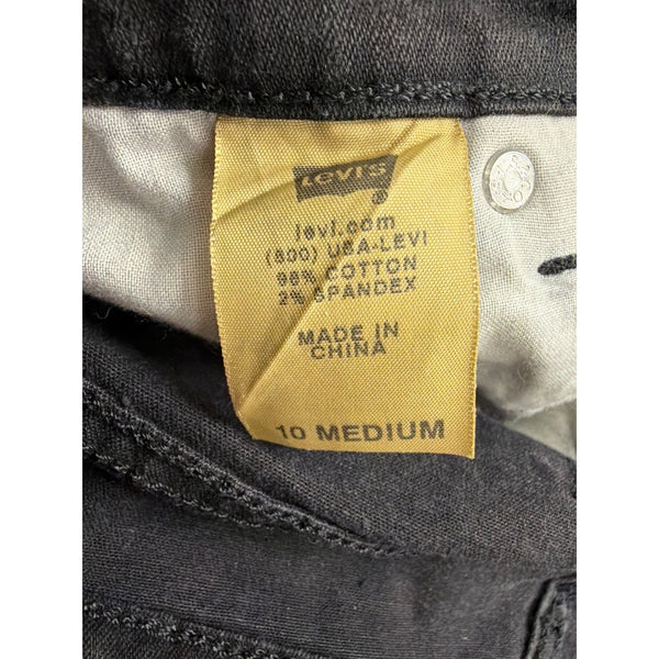 Levis Womens Black Denim Boot Cut 512 Jeans Mid Rise Stretch Sz10 Medium