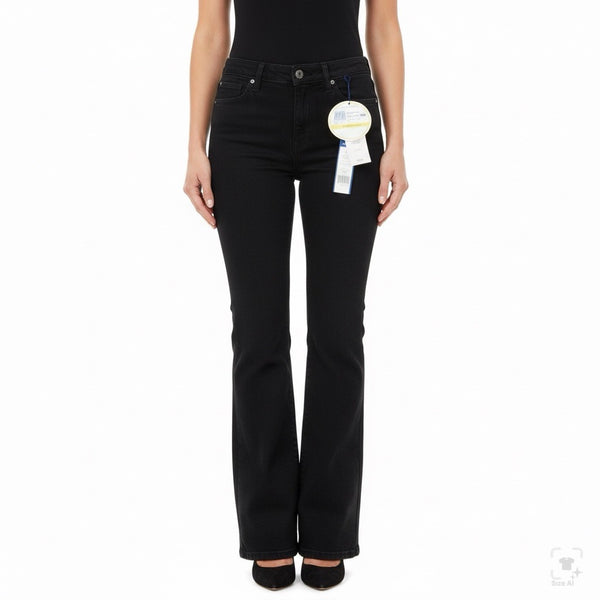 Levis Womens Black Denim Boot Cut 512 Jeans Mid Rise Stretch Sz10 Medium