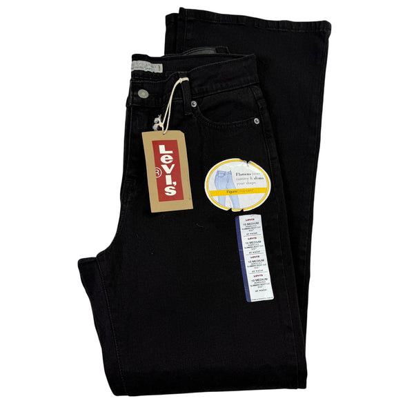 Levis Womens Black Denim Boot Cut 512 Jeans Mid Rise Stretch Sz10 Medium