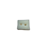 Gold Tone Womens Yellow Cubic Zirconia Stud Earrings And Black Faux Pearl Stud Earrings