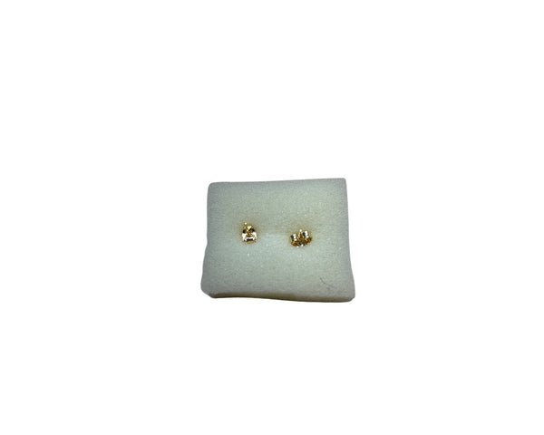 Gold Tone Womens Yellow Cubic Zirconia Stud Earrings And Black Faux Pearl Stud Earrings