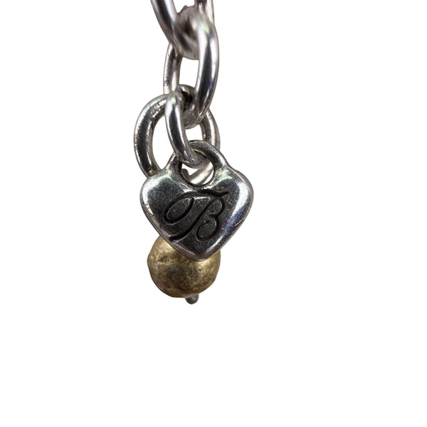 Betsey Johnson Womens Gold Tone & Silver Tone Pendant Necklace Adjustable Chain