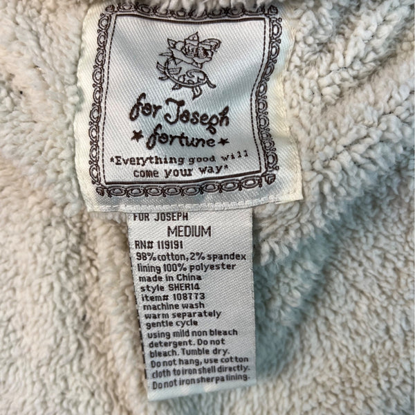 For Joseph Fortune Women's Black Denim Jacket With White Stitching Size M