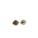 Black & Silver Square Stud Earrings