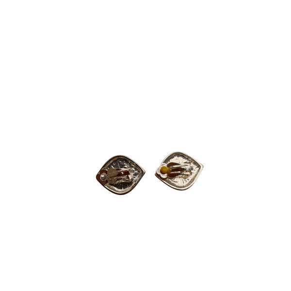 Black & Silver Square Stud Earrings