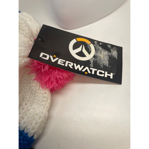 Overwatch Women's White and Blue Beanie Hat  One Size - NWT