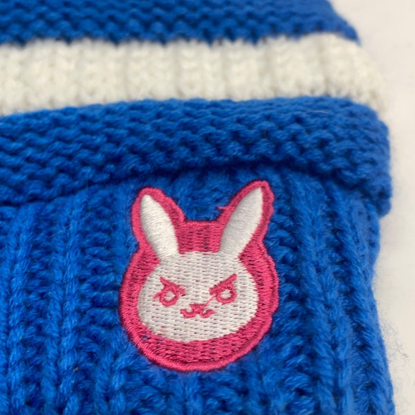 Overwatch Women's White and Blue Beanie Hat  One Size - NWT