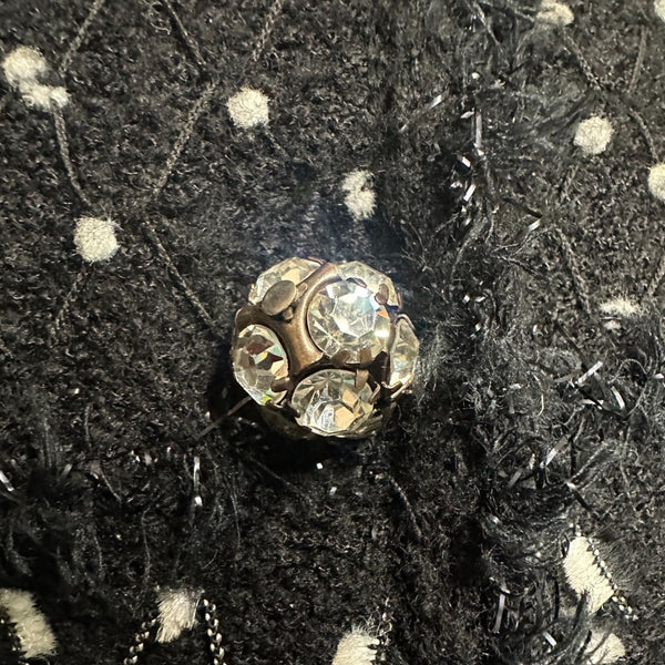 Escada Black & White Virgin Wool Jacket With Pearl Buttons Womens Size 38