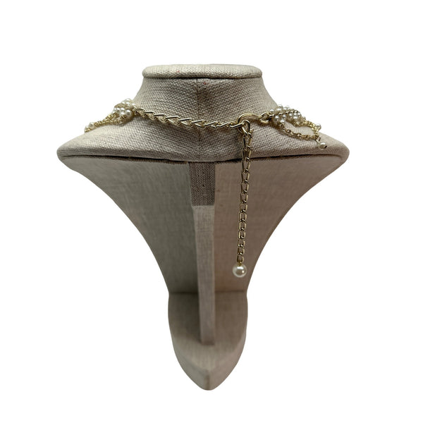 Vintage Women's Gold Tone Faux Pearl Chain Necklace - 30in