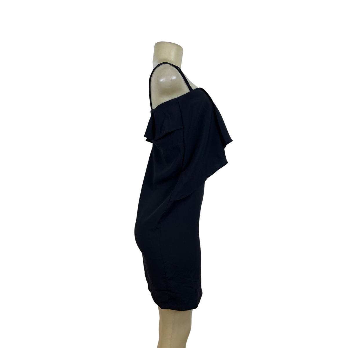Youdah Womens Black Strapless Ruffled Dress