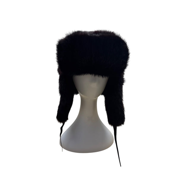 Vintage Mink Fur Russian Ushanka Winter Cold Weather Hat