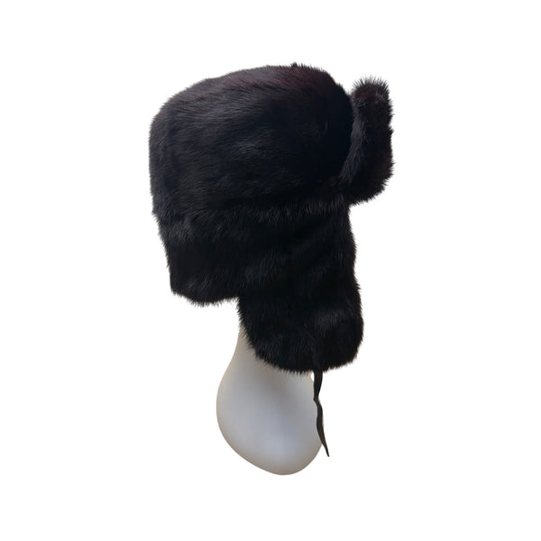 Vintage Mink Fur Russian Ushanka Winter Cold Weather Hat