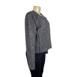 Loft Womens Gray Textured KnitLong Sleeve Jacket Size 2