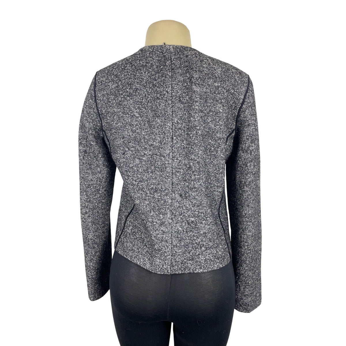 Loft Womens Gray Textured KnitLong Sleeve Jacket Size 2