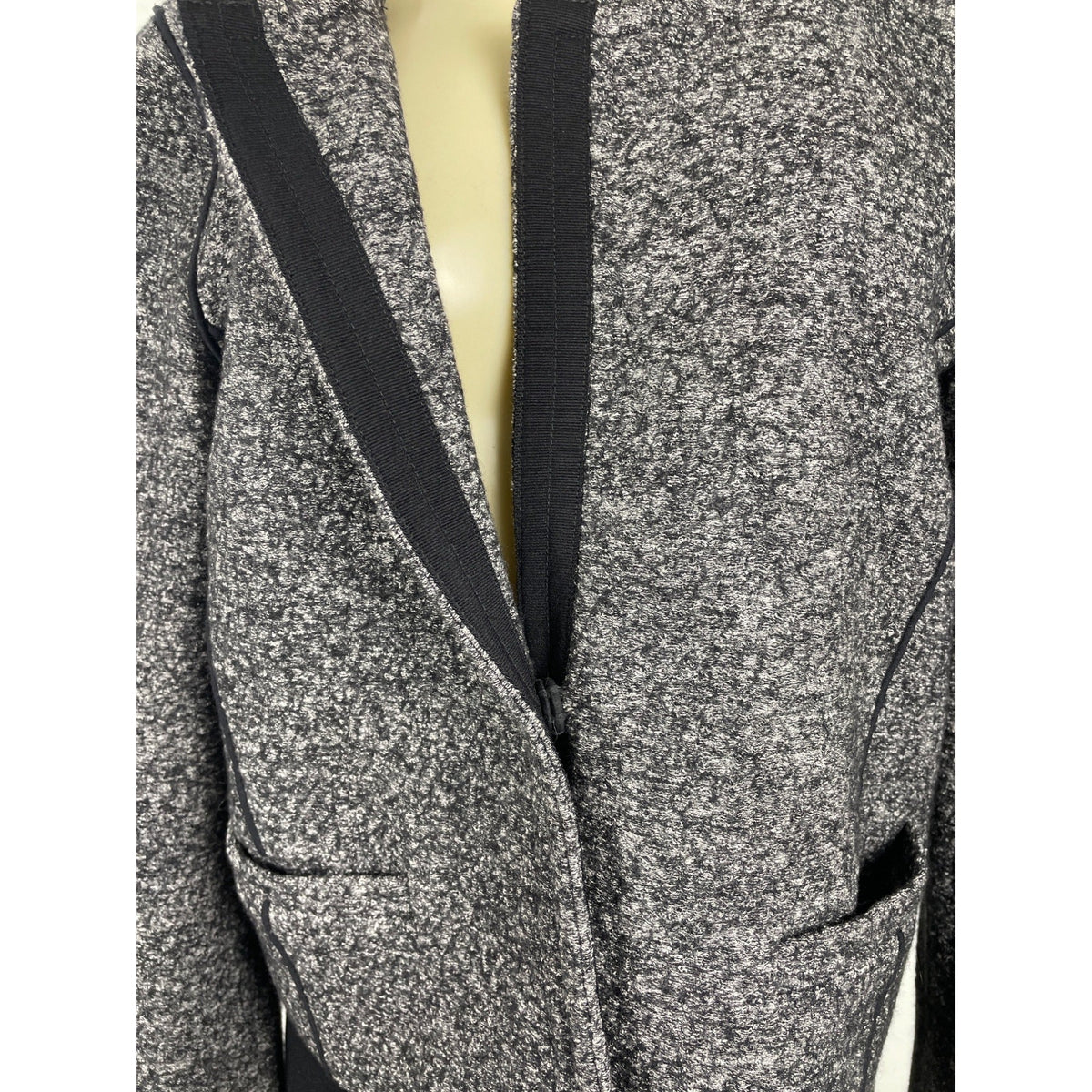 Loft Womens Gray Textured KnitLong Sleeve Jacket Size 2
