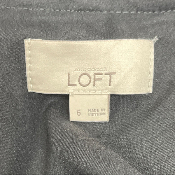 Loft Womens Gray Textured KnitLong Sleeve Jacket Size 2