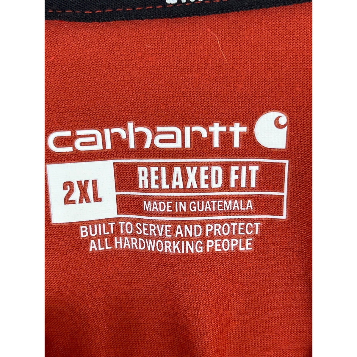 Carhartt Mens Red Cotton Short Sleeve Relaxed Fit T-Shirt With Pocket Size 2XL