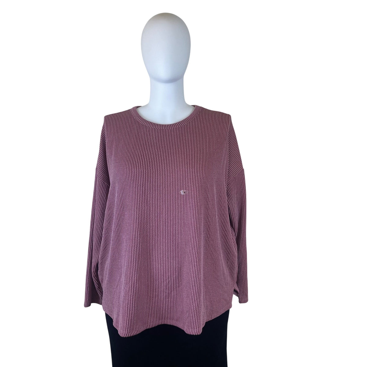 Maurices Women’s Pink Polyester Rayon Ribbed Blouse Size 2X - New