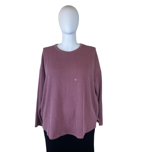 Maurices Women’s Pink Polyester Rayon Ribbed Blouse Size 2X - New