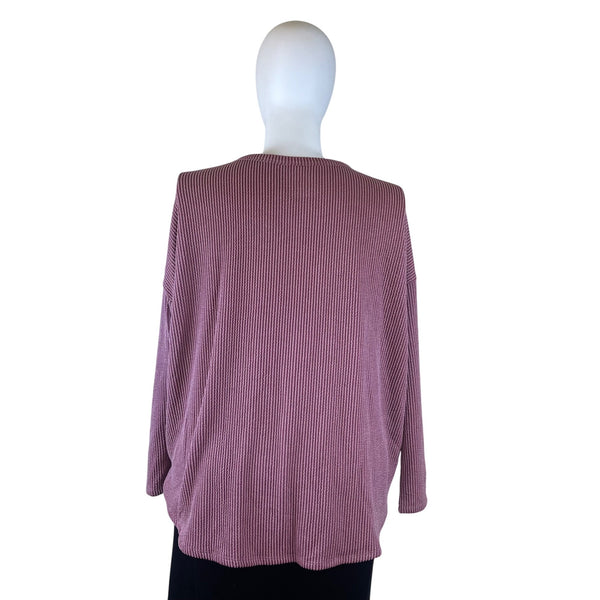 Maurices Women’s Pink Polyester Rayon Ribbed Blouse Size 2X - New