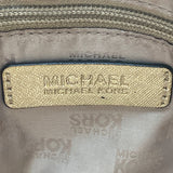 Michael Kors Metallic Gold Tone Chain Strap & Logo Plate Crossbody Bag Sz M