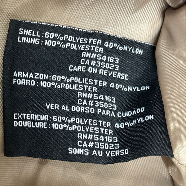 Nine West Women’s Gold Ruffle Cinched Jacket W/ Drawstring Hood Size S