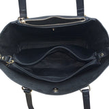 Marc New York Women’s Black Monogram Faux Leather Gold Accent 3-In-1 Tote Bag Sz L
