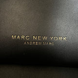 Marc New York Women’s Black Monogram Faux Leather Gold Accent 3-In-1 Tote Bag Sz L