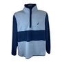 Nautica Mens Gray Navy Fleece Quarter Zip Pullover NAUTEX  Size S