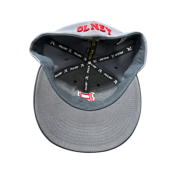 Russell Olney "B" Logo Gray & Black Fitted Baseball Cap Size L/XL