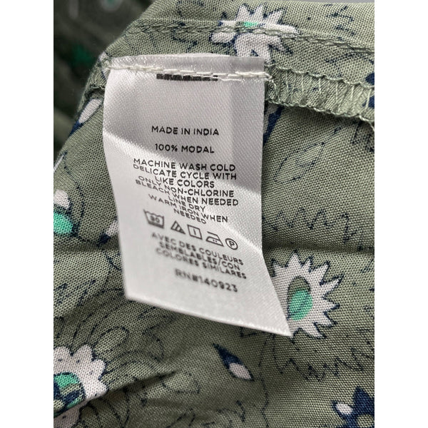 Loft Women's Floral Kimono Wrap XS/S Green Pattern Open Front Lightweight