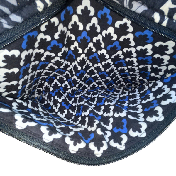 Vera Bradley Women’s Black & Blue Printed Quilted Adjustable Strap Crossbody Bag