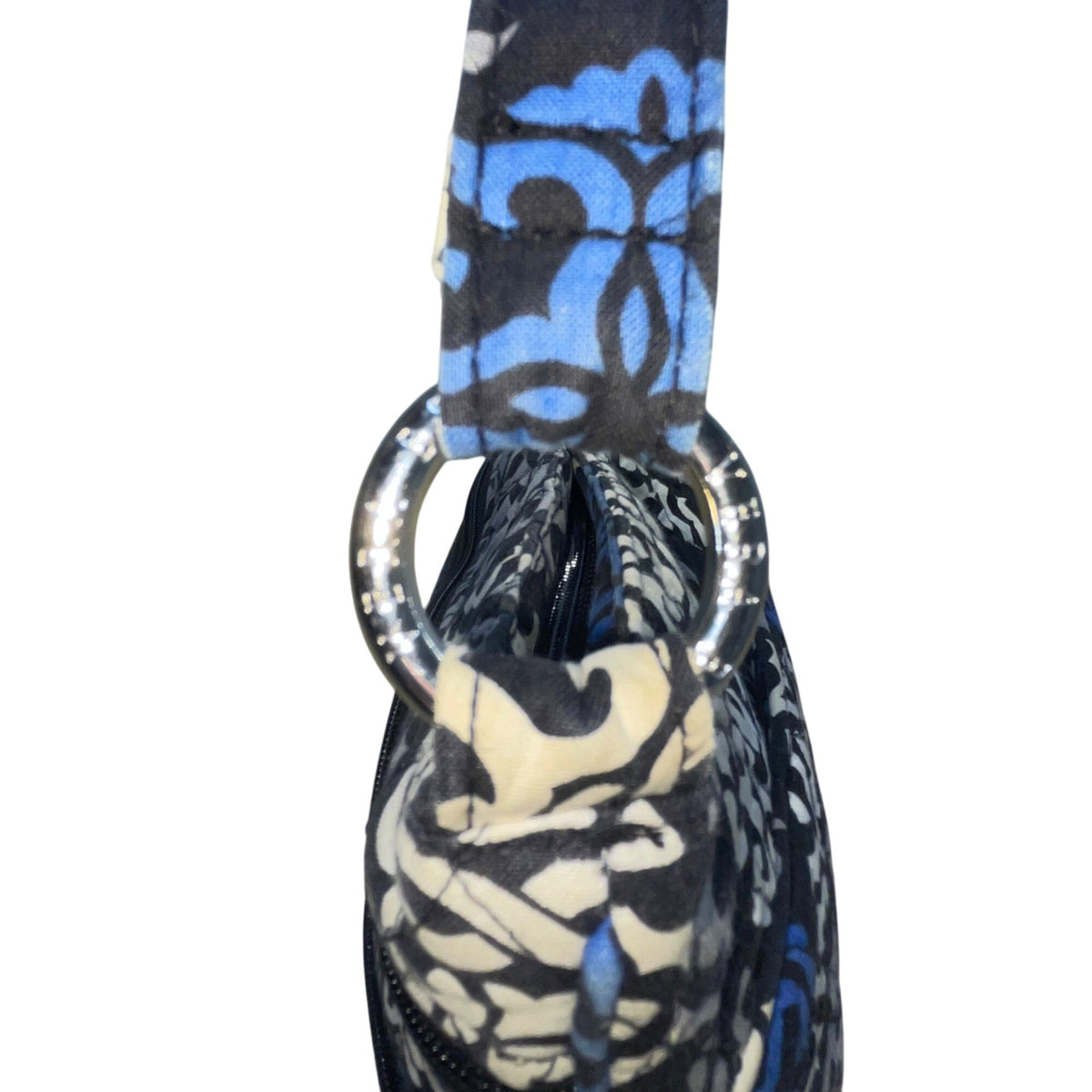 Vera Bradley Women’s Black & Blue Printed Quilted Adjustable Strap Crossbody Bag
