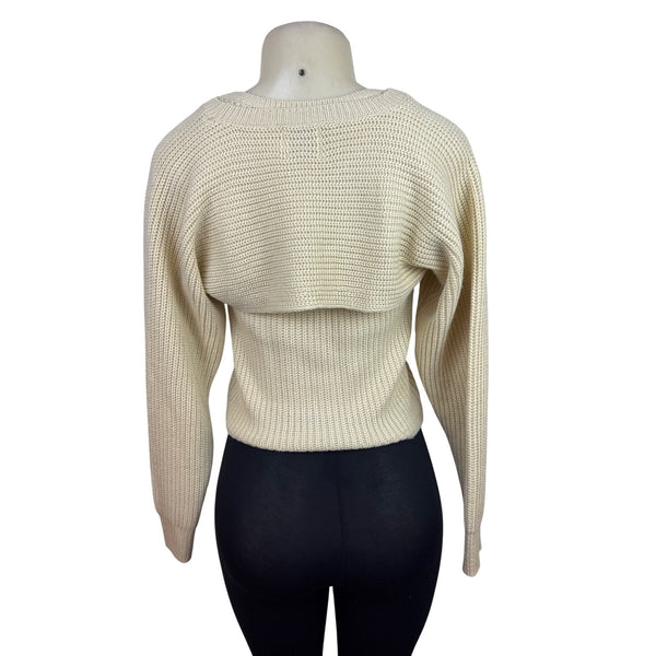 Princess Polly Women's Beige Knit Shoulder Sweater & Tank Top Set Sz XS/S