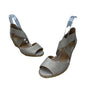 White Mountain Womens Beige Hudlin Cross Strap Espadrille Wedge Sandals Sz 7.5M