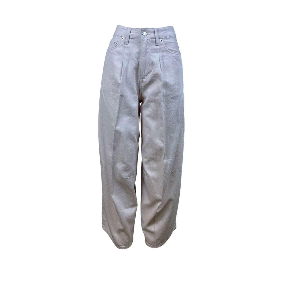 COS Women’s Pink Cotton & Lyocell High-Waisted Wide-Leg Jeans Size 2