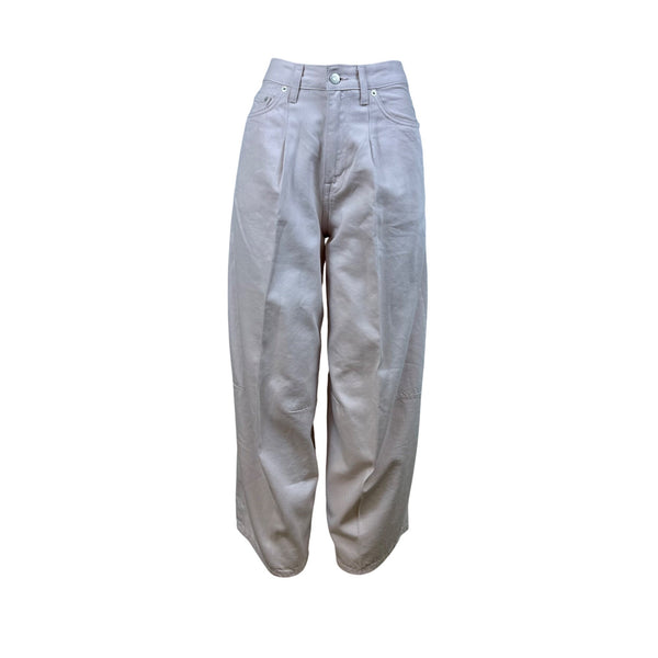 COS Women’s Pink Cotton & Lyocell High-Waisted Wide-Leg Jeans Size 2