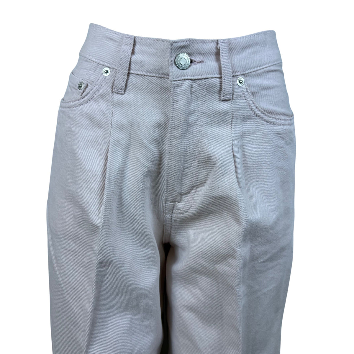 COS Women’s Pink Cotton & Lyocell High-Waisted Wide-Leg Jeans Size 2