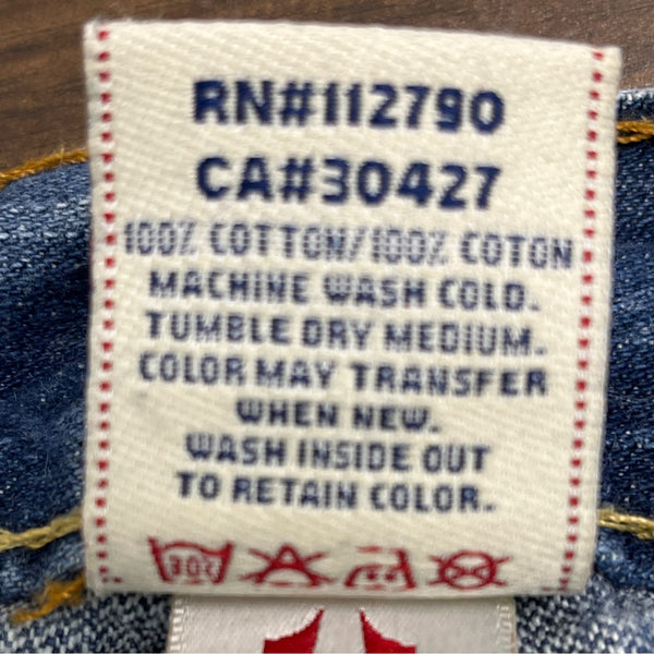 True Religion Womens Embroidered Bootcut Jeans Section Billy Medium Wash