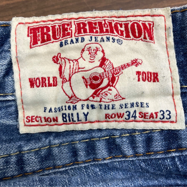 True Religion Womens Embroidered Bootcut Jeans Section Billy Medium Wash