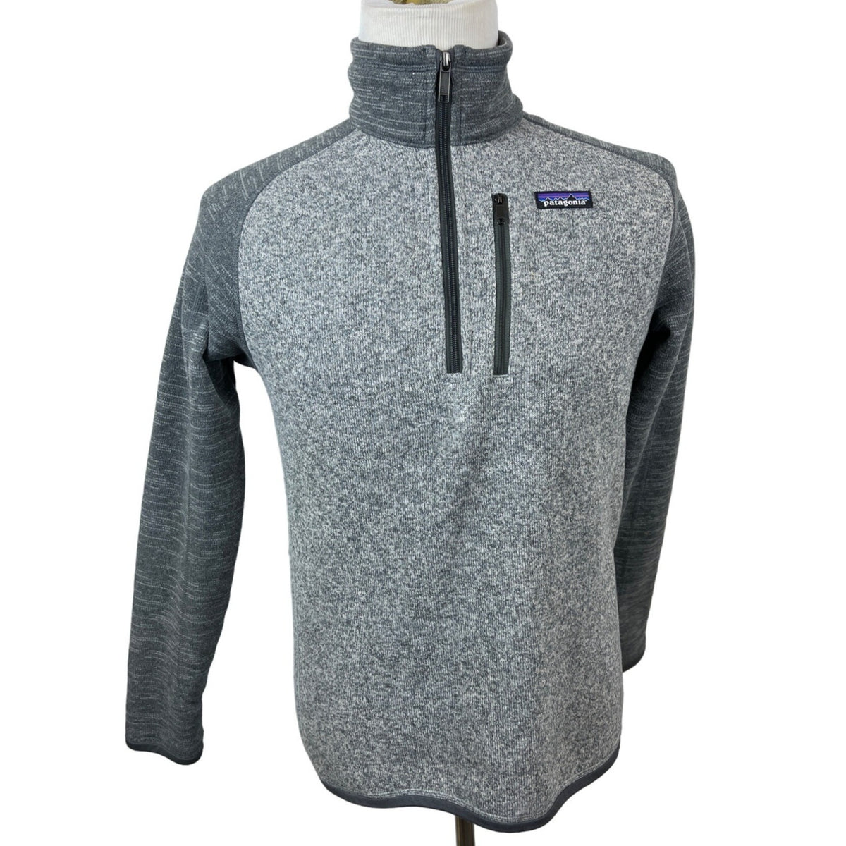 Patagonia Brand Men's Grey Half-Zip Sweater Sz S