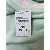 Lands’ End Women's Green Colorblock Long Sleeve Sweatshirt Sz XS/P - NWT