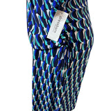 Jones Studio Blue Geometric Print Womens Midi Dress By Dressbarn Size 14W - New