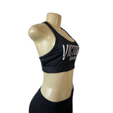 Victoria Sport Women's Black Adriana Lima Edition Victoria Print Sport Bra Sz M