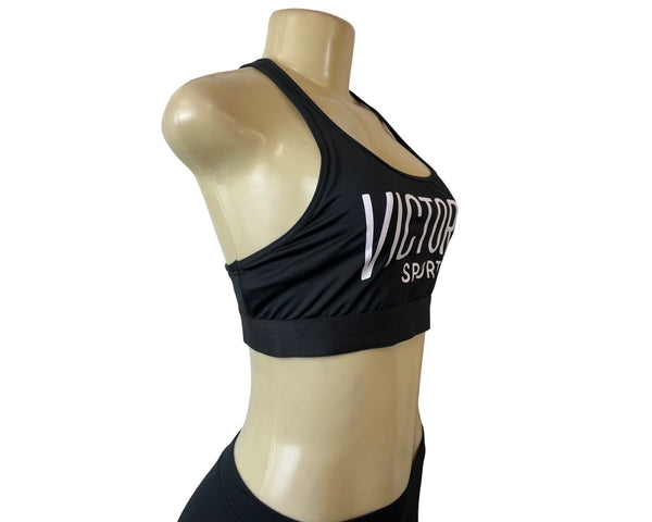 Victoria Sport Women's Black Adriana Lima Edition Victoria Print Sport Bra Sz M