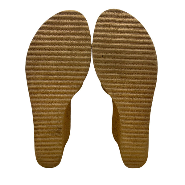 Sbicca Women’s Natural Wedge Slip-On Handmade In California Blondie Sandals Sz11