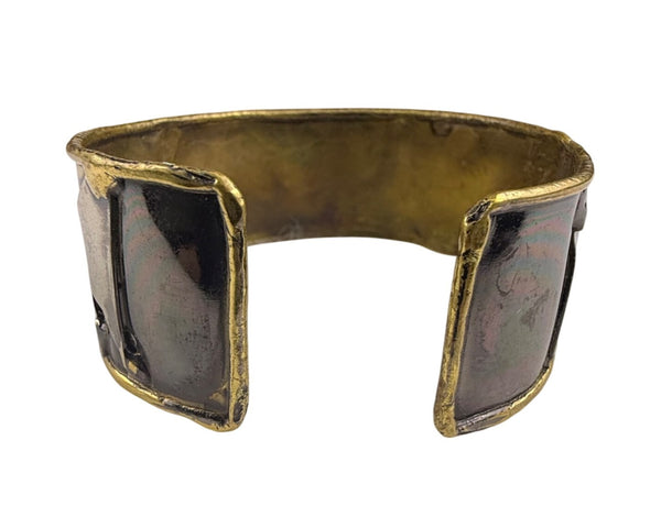 Vintage Handcrafted Brass & Copper Cuff Bracelet