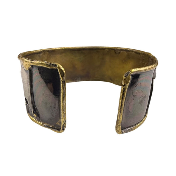 Vintage Handcrafted Brass & Copper Cuff Bracelet